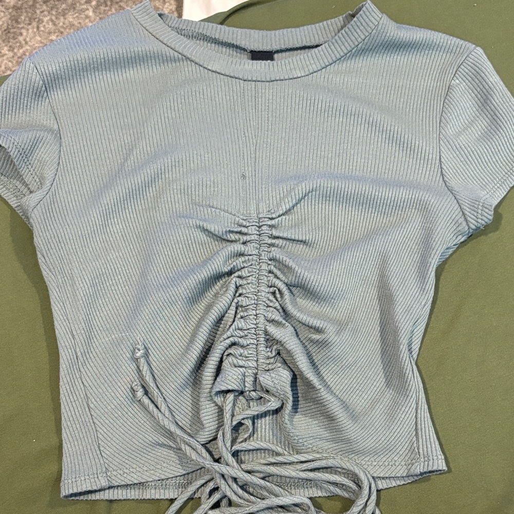Windsor Sky Blue Ruched Tee